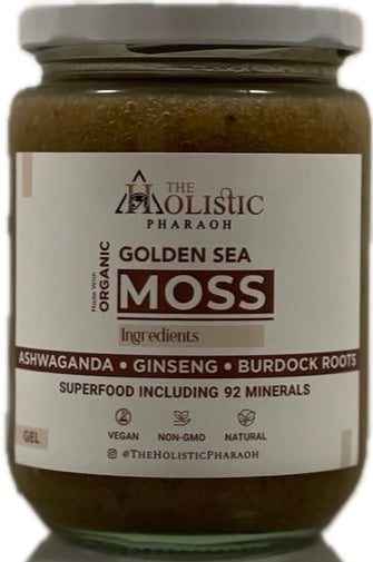 Golden Sea Moss Ashwaganda Ginseng Burdock Roots